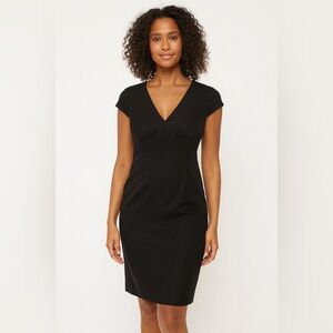 J. Crew Classic Black Midi Dress